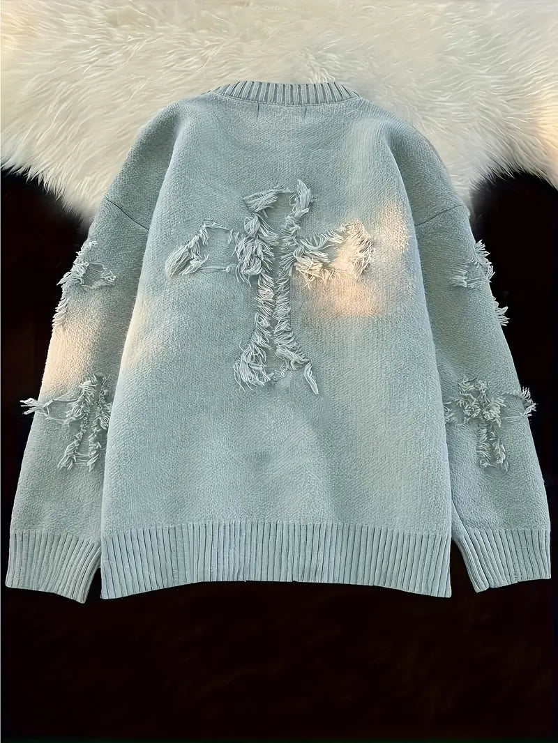 Maglione sportivo casual uomo, pullover a collo.