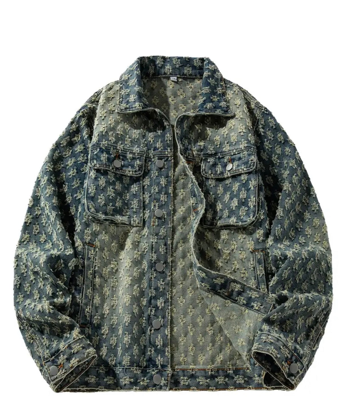 Giacca in Denim Uomo con Collo Rivoltato design