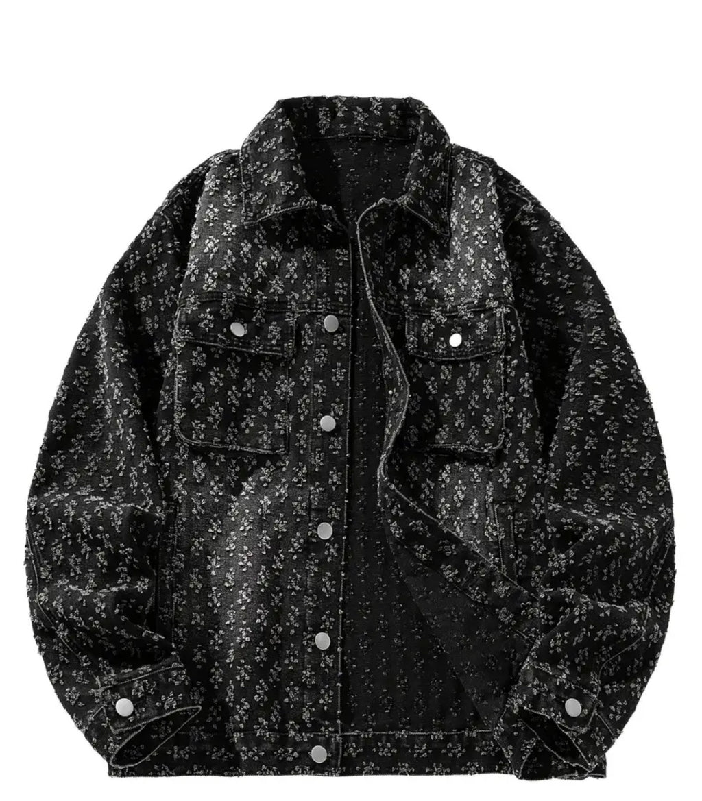 Giacca in Denim Uomo con Collo Rivoltato design